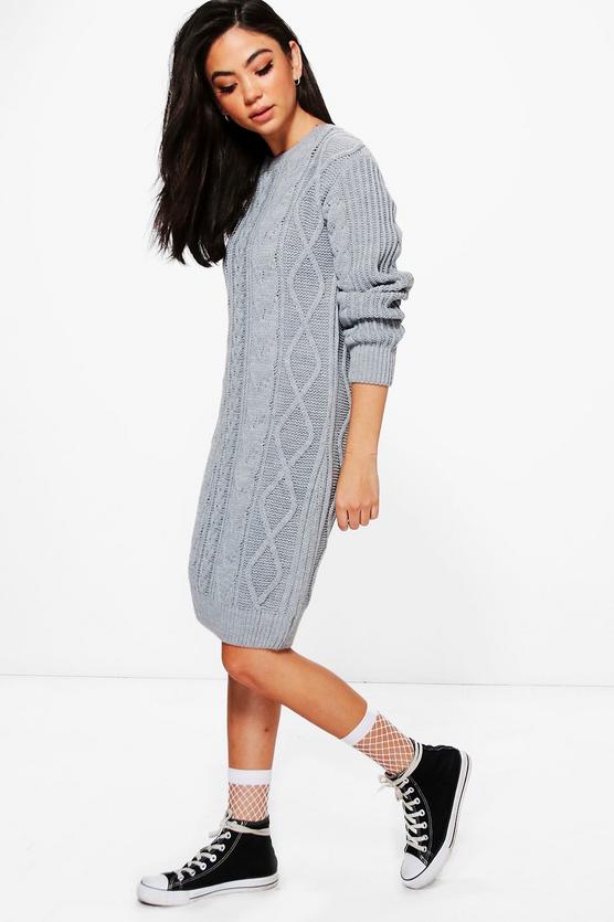 Maddison Cable Knit Jumper Dress